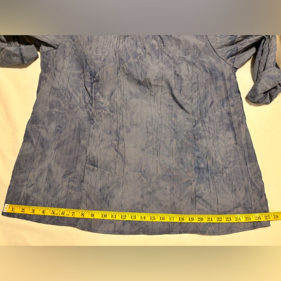 Ulla Popken NWT blue and white tunic with pewter colored accents, 16/18 - Picture 8 of 11